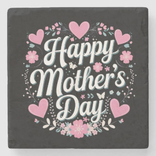 Alles Gute zum Muttertag Hübsche Florale Mutter Om Steinuntersetzer