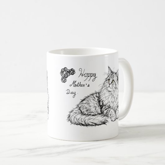 Alles Gute zum Muttertag. Kaffeetasse (VorderseiteRechts)