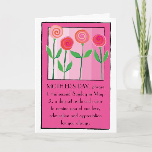 Alles Gute zum Muttertag! Karte (Vorderseite)