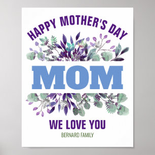 ALLES GUTE ZUM MUTTERTAG MAMA PERSONALISIERTES GES POSTER