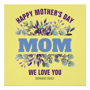 ALLES GUTE ZUM MUTTERTAG MAMA PERSONALISIERTES GES POSTER