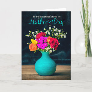 Alles Gute zum Muttertag Mama Schöne Blumenvase  Feiertagskarte