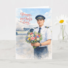 Alles Gute zum Muttertag mit Blumen von Pilot Karte