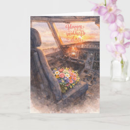 Alles Gute zum Muttertag mit Blumen von Pilot Karte