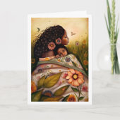 Alles Gute zum Muttertag. Mutter und Tochter Karte (Vorderseite)