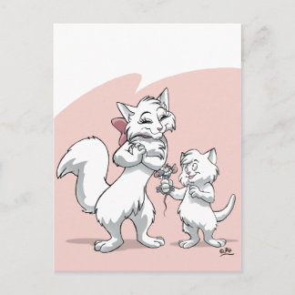 Alles Gute zum Muttertag!! Mutterkatze Postkarte