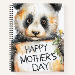 Alles Gute zum Muttertag Panda Spiralblock Notizblock