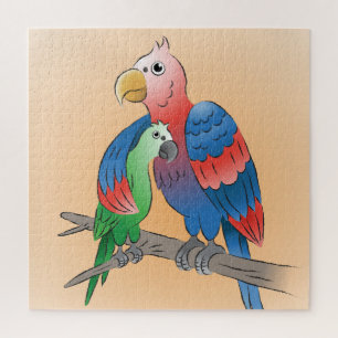 Alles Gute zum Muttertag Papageien Puzzle