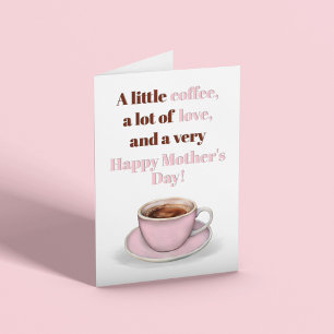 Alles Gute zum Muttertag Pink Coffee Grußkarte Karte