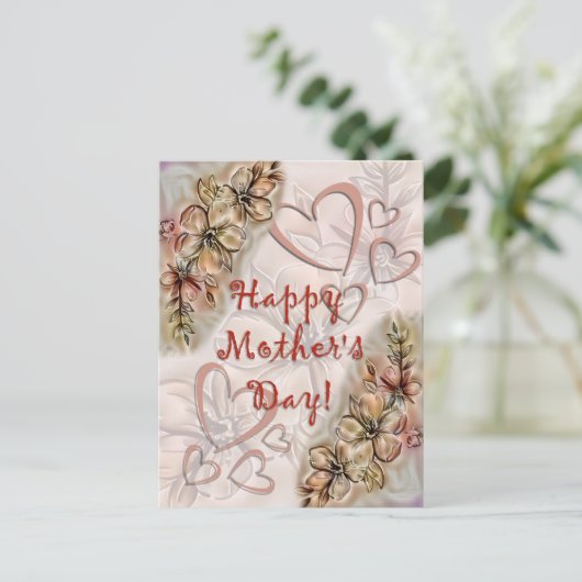 Alles Gute zum Muttertag! Postkarte (Stehend Vorderseite)