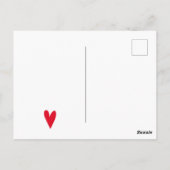 Alles Gute zum Muttertag!! Raspberry Pink Heart Postkarte (Rückseite)