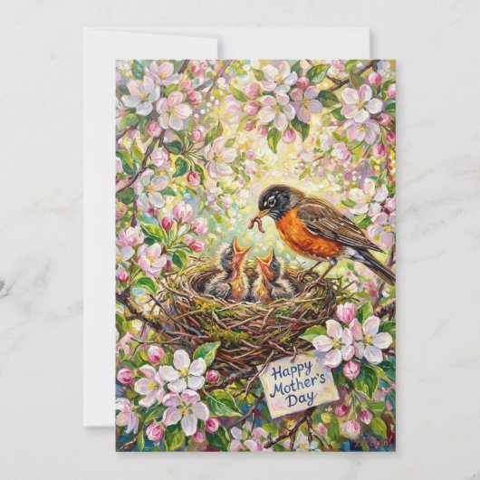 Alles Gute zum Muttertag Robin Card Karte (Vorderseite)