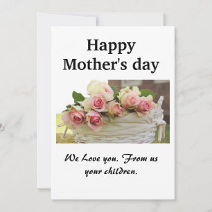 Alles Gute zum Muttertag   Rosa Blumen Feiertagska Einladung