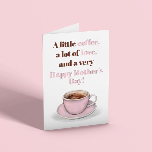 Alles Gute zum Muttertag Rosa Kaffeegruß Karte
