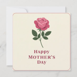 Alles Gute zum Muttertag Rose Grußkarte Feiertagskarte