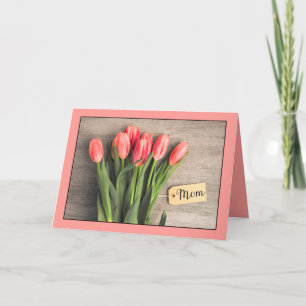 Alles Gute zum Muttertag Schöne rosa Tulpen mit An Feiertagskarte