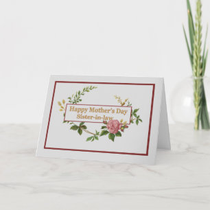 Alles Gute zum Muttertag Schwägerin Vintage-Rose Karte