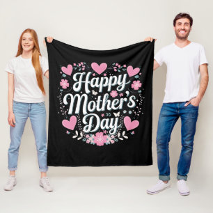 Alles Gute zum Muttertag Süße Florale Mutter Oma Fleecedecke