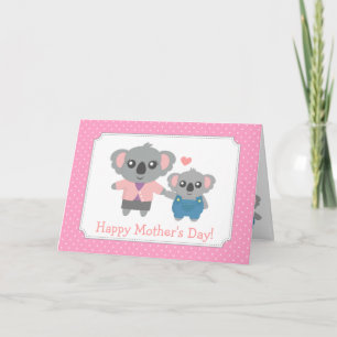 Alles Gute zum Muttertag, Süße Koala-Bären Karte