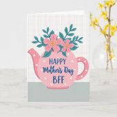 Alles Gute zum Muttertag Teekanne Karte (Gelbe Blume)
