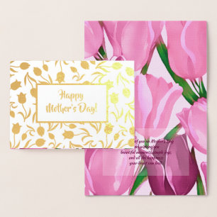 Alles Gute zum Muttertag. Tulip Painting Luxury Folienkarte