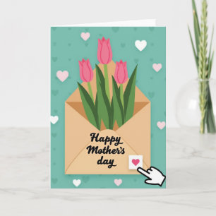 Alles Gute zum Muttertag Tulpen Kunstkarte Karte