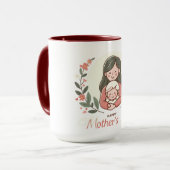 Alles Gute zum Muttertag - Umarmung von Mutter und Tasse (Vorderseite Links)