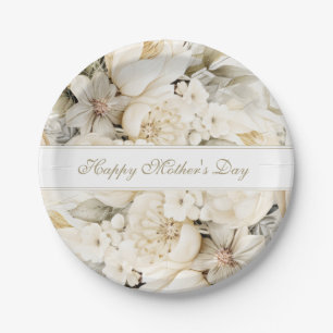 Alles Gute zum Muttertag Vanillecreme Florale Schr Pappteller