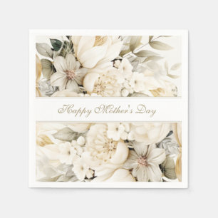 Alles Gute zum Muttertag Vanillecreme Florale Schr Serviette