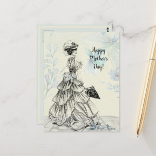 Alles Gute zum Muttertag Viktorianische Frau Sonne Postkarte