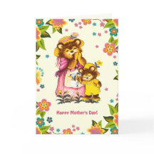 Alles Gute zum Muttertag. Vintage Bärenfamilie