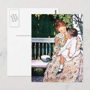 Alles Gute zum Muttertag. Vintage Mutter und Kind Postkarte