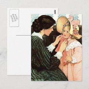 Alles Gute zum Muttertag. Vintage Mutter und Tocht Postkarte