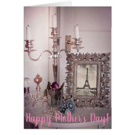 Alles Gute zum Muttertag! Vintages Eiffelturm-Foto