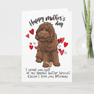 Alles Gute zum Muttertag von deinem Labradoodle-Hu Karte