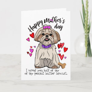 Alles Gute zum Muttertag von Ihrem Shih Tzu Puppy Karte