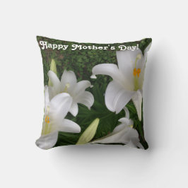 Alles Gute zum Muttertag! Weiße Lilie –  Kissen
