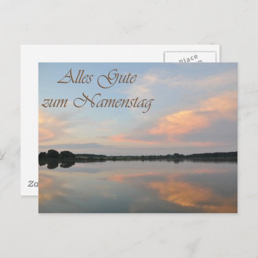 Alles Gute zum Namenstag Postkarte (Vorne/Hinten)