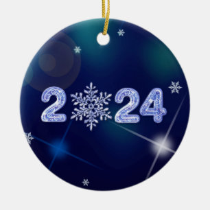 Alles Gute zum neuen Jahr 2022. Custom Christmas Keramik Ornament