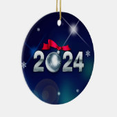 Alles Gute zum neuen Jahr 2023. Custom Christmas Keramik Ornament (Rechts)