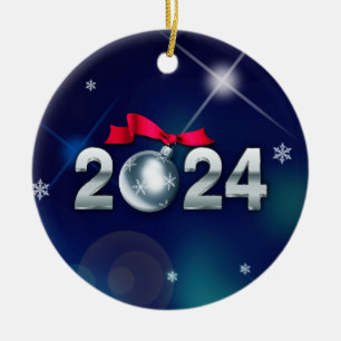 Alles Gute zum neuen Jahr 2023. Custom Christmas Keramik Ornament