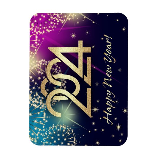 Alles Gute zum neuen Jahr 2023. Feuerwerkskörper u Magnet (Vertikal)