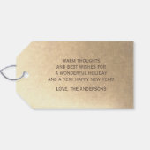 Alles Gute zum neuen Jahr 2024. Feuerwerkskörper Geschenkanhänger (Rückseite Horizontal)