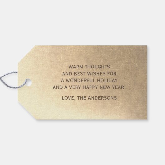 Alles Gute zum neuen Jahr 2024. Feuerwerkskörper Geschenkanhänger (Rückseite Horizontal)