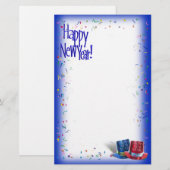 Alles Gute zum neuen Jahr! Auswahl Briefpapier (Vorne/Hinten)