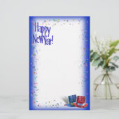 Alles Gute zum neuen Jahr! Auswahl Briefpapier (Stehend Vorderseite)