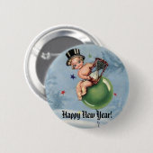 Alles Gute zum neuen Jahr! Button (Vorne & Hinten)