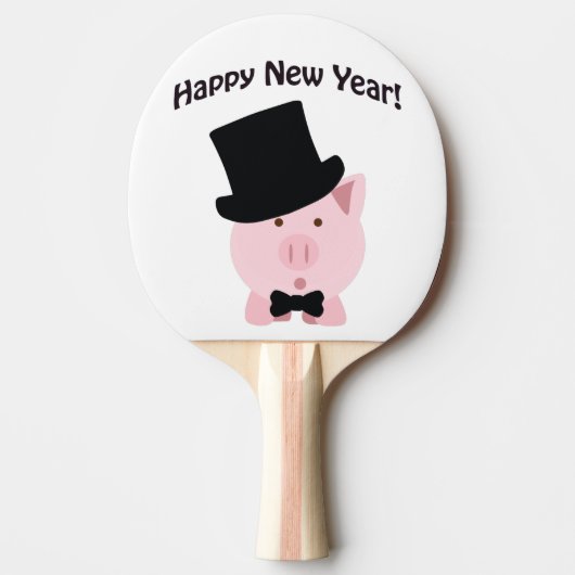Alles Gute zum neuen Jahr! Dapper Pig Tischtennis Schläger (Vorderseite)