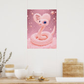 Alles Gute zum neuen Jahr des Schlangenplakats Poster (Küche)