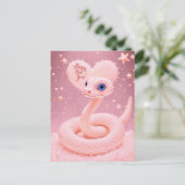 Alles Gute zum neuen Jahr des Schlangenplakats Postkarte (Stehend Vorderseite)